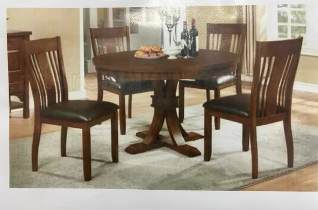 5-pc heavy solid wood dining set